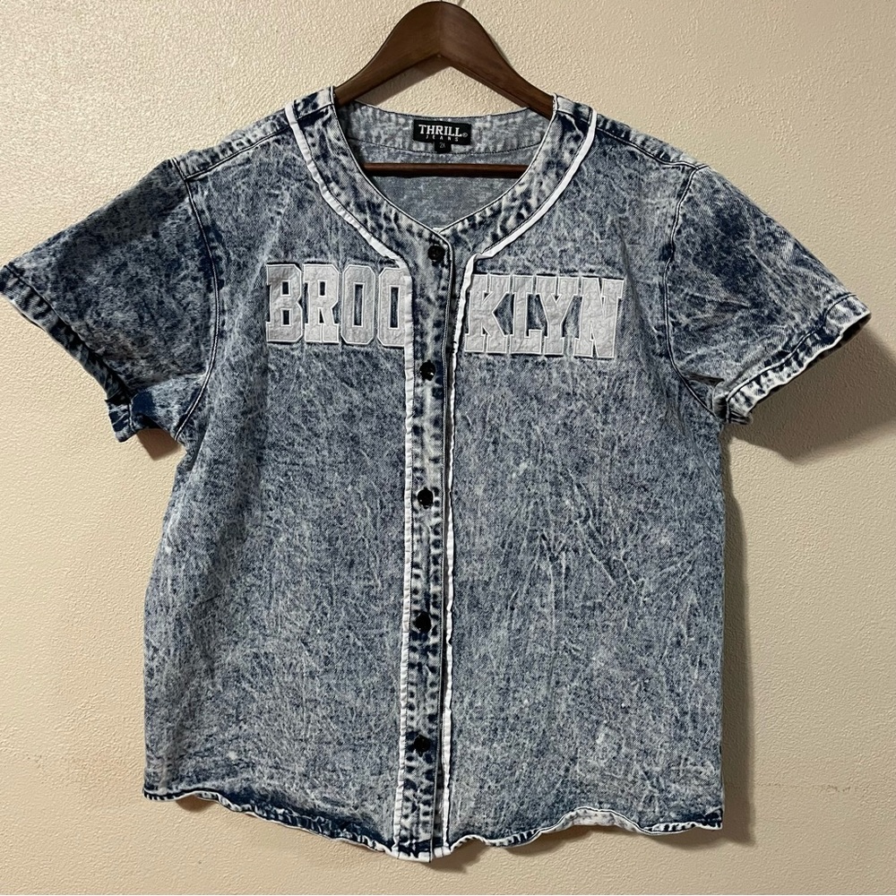 Thrill Acid Wash black Men's Jersey Shirt Size 2X